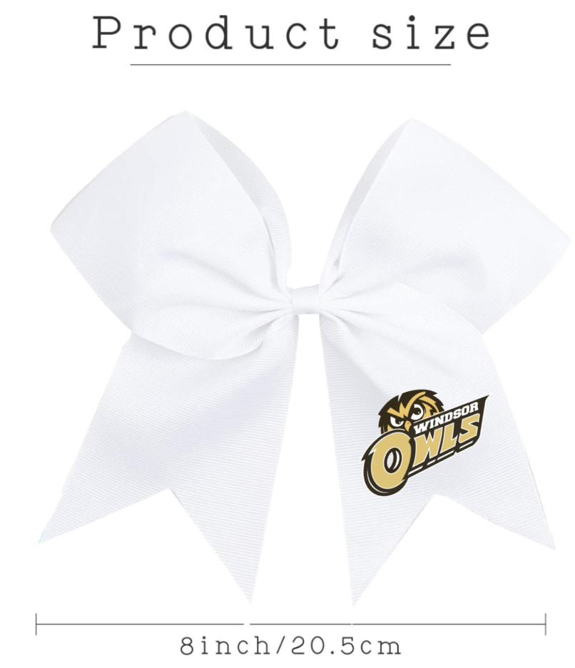 8in Cheer Bow - Owls