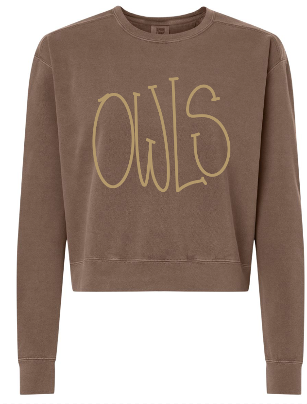 Windsor Owls Doodle Cropped Sweatshirt