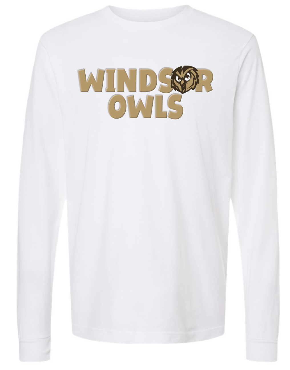 Windsor Owls Embossed Design Long Sleeve TShirt