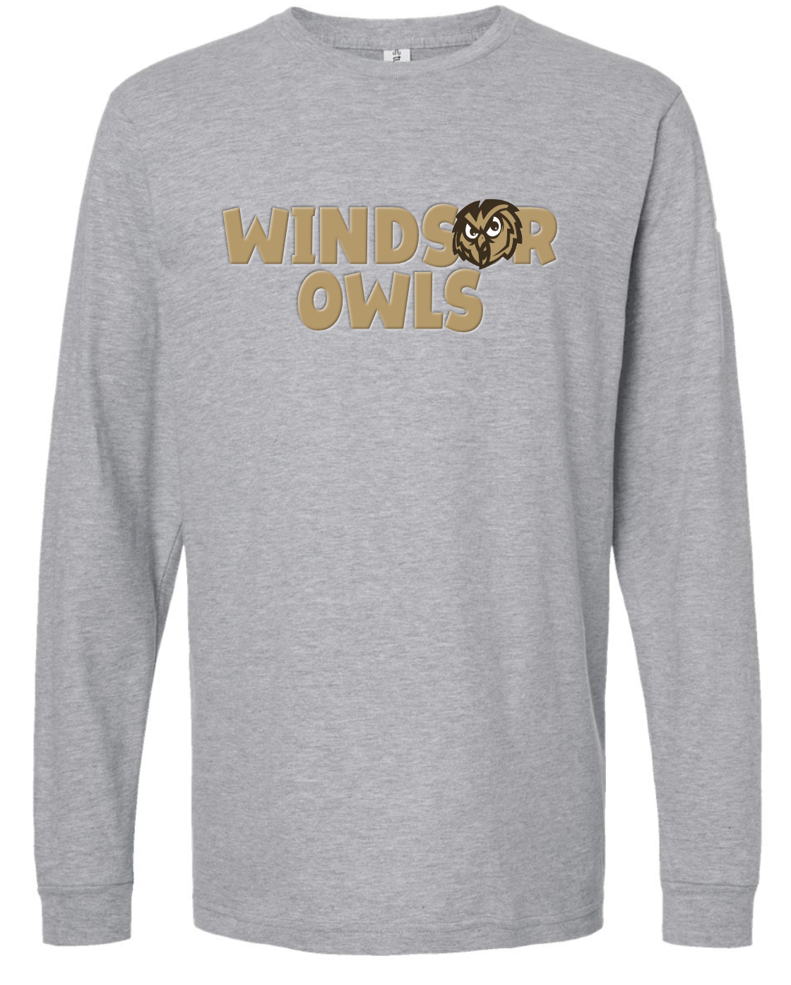 Windsor Owls Embossed Design Long Sleeve TShirt
