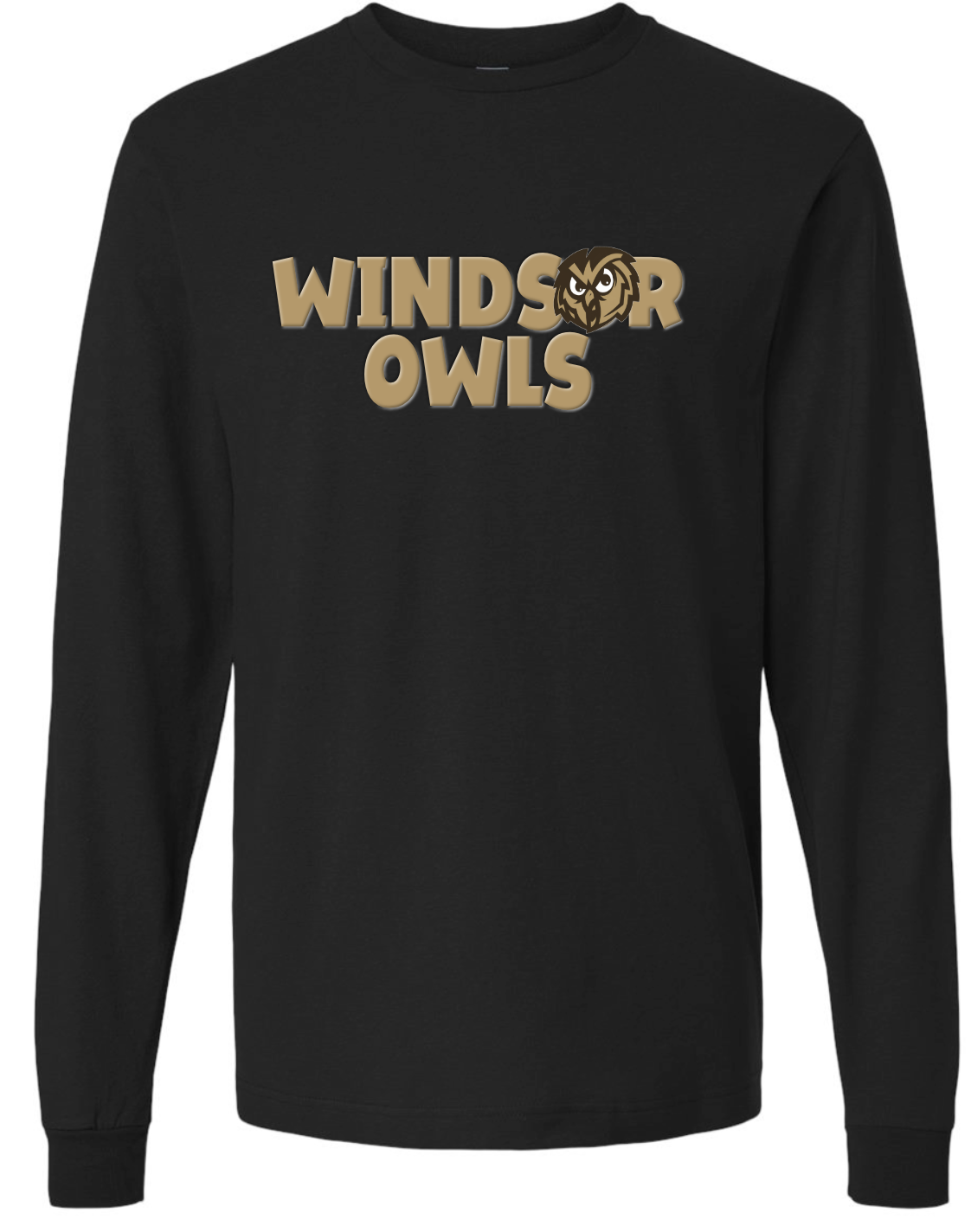 Windsor Owls Embossed Design Long Sleeve TShirt