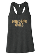 Windsor Owls Embossed Razor Back Tank Top
