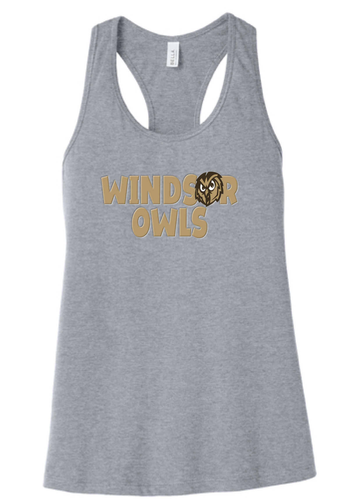 Windsor Owls Embossed Razor Back Tank Top