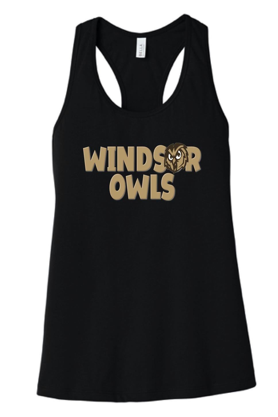 Windsor Owls Embossed Razor Back Tank Top