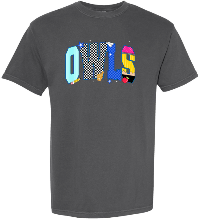 Owls Pencil Design Tshirt