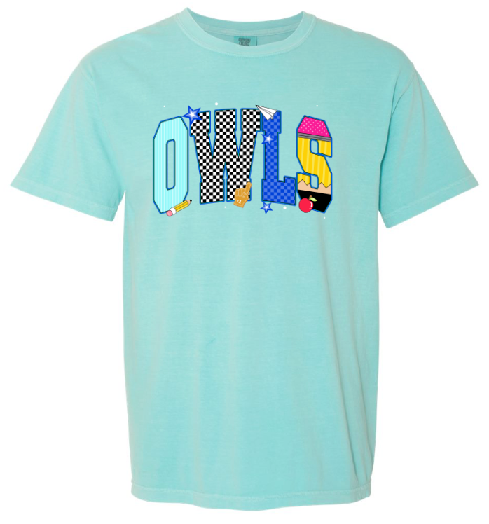 Owls Pencil Design Tshirt