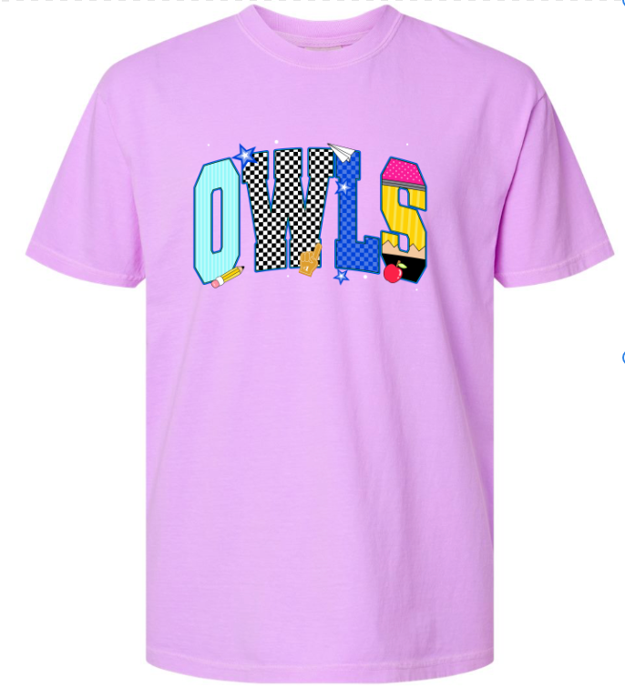 Owls Pencil Design Tshirt