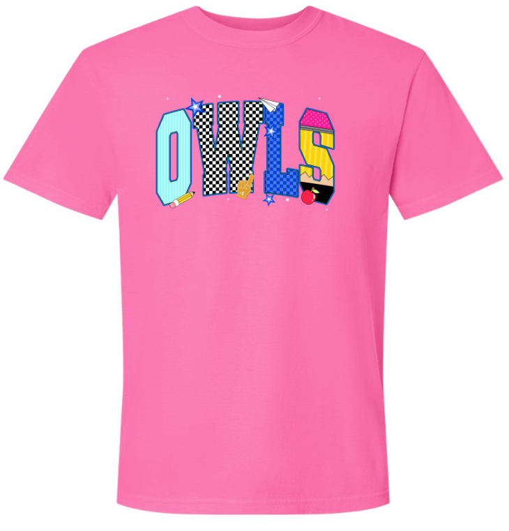 Owls Pencil Design Tshirt