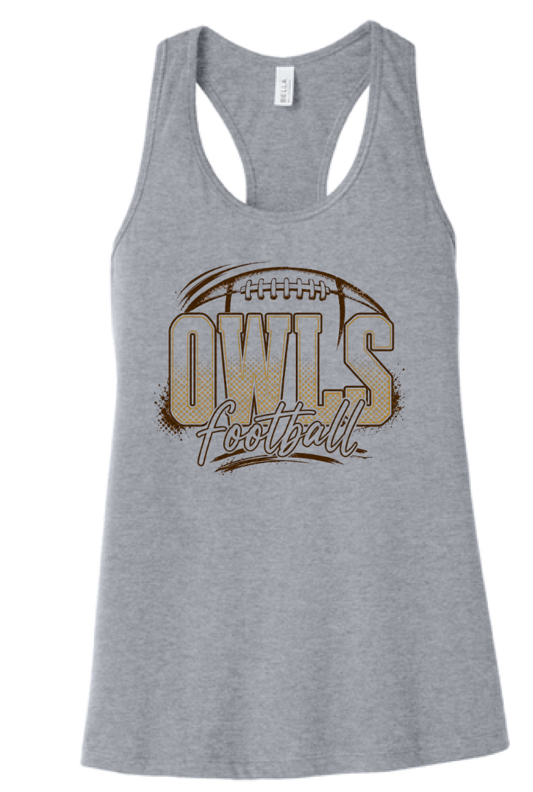 Football Flowy Razor Back Tank