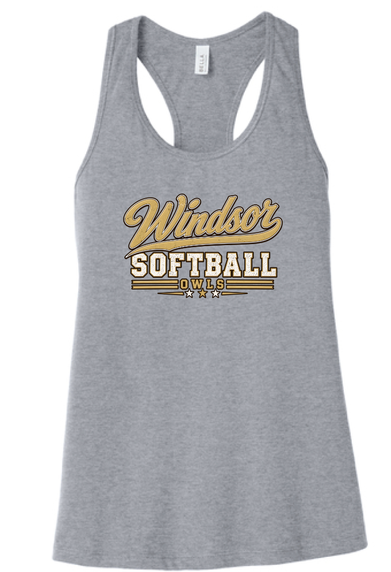 Softball Flowy Razor Back Tank Top